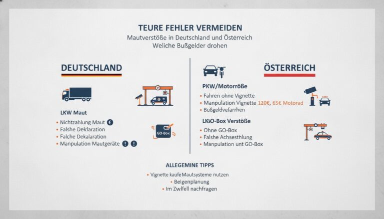 Teure Fehler vermeiden: Welche Bußgelder bei Mautverstößen in Deutschland und Österreich drohen